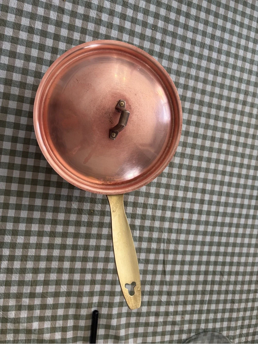 Copper-Finish Saucepan with Brass Handle - Copper Color - Spartan